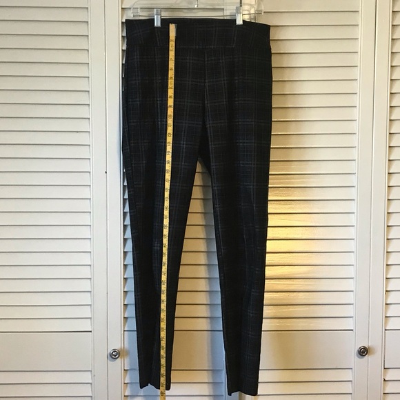 New Directions Dark Plaid Trousers - Picture 2 of 6